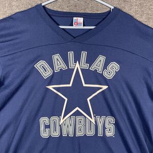 Vintage Dallas Cowboys Shirt Mens XL Blue NFL Football Garan Graphic USA 90s